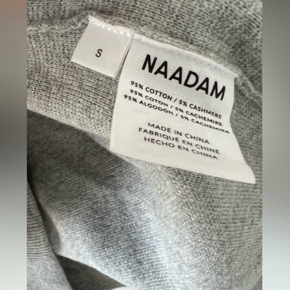 Naadam Gray Sweatshirt in Small - Picture 3 of 4